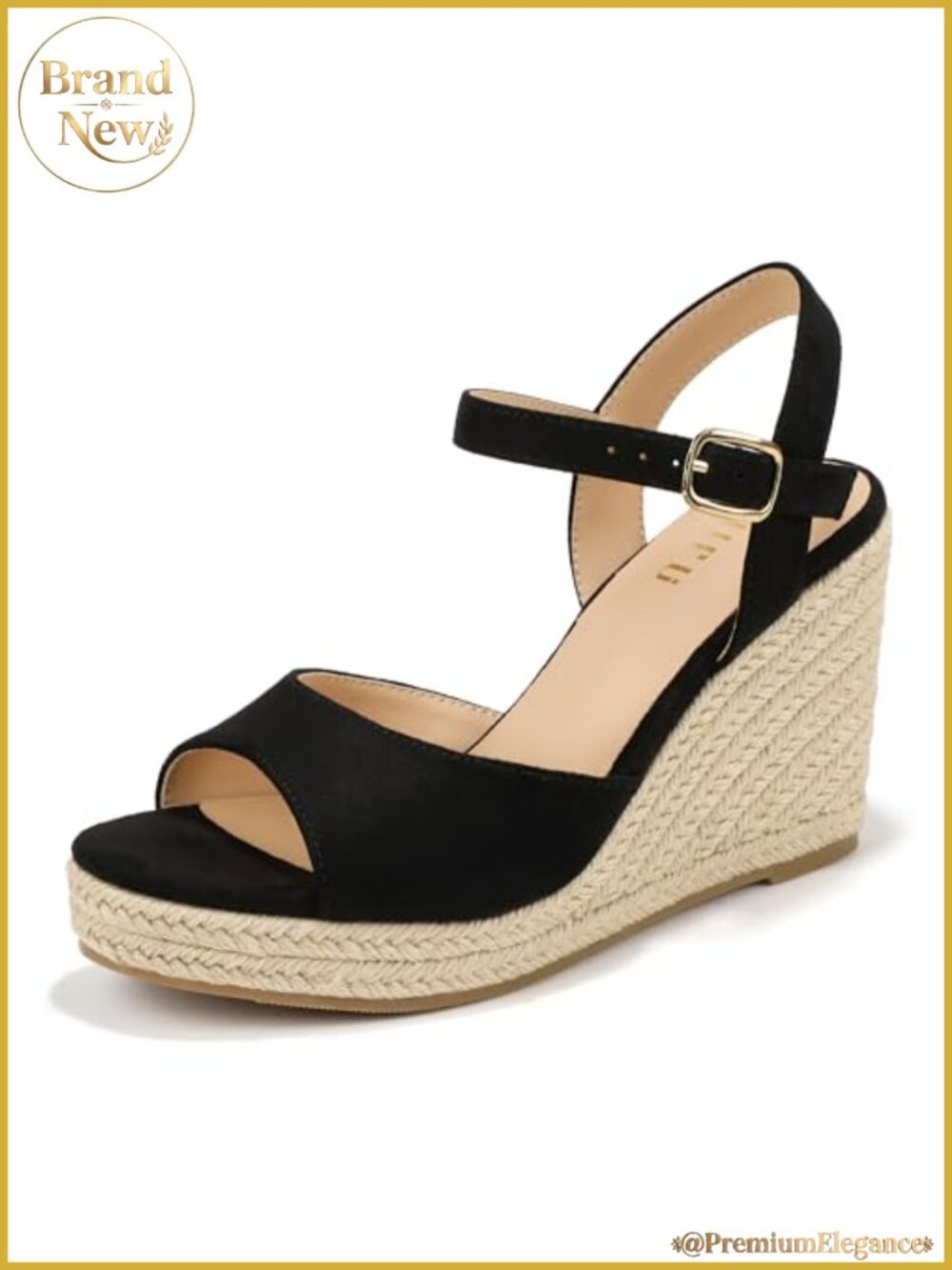 Espadrille Wedge Sandals Peep Toe Slingback Platform Comfort Women's